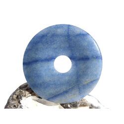 Blauquarz Donut Edelstein 45 mm (6 mm stark)