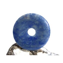 Blauquarz Donut Edelstein 50 mm (6 mm stark)