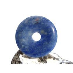 Blauquarz Donut Edelstein 50 mm (6 mm stark)