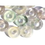 Fluorit grün Donut / Perle 10 mm (3-4 mm stark) -...