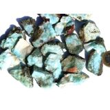Larimar (Pektolith blau) Rohsteine mittel / Wassersteine - Rarität - ca. 100 g / ca. 3-5 cm
