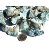 Larimar (Pektolith blau) Rohsteine groß / Wassersteine - Rarität - ca. 100 g / ca. 4-6 cm