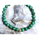Malachit Armband / Kugelarmband - Silberperle vergoldet -...