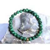 Malachit Armband / Kugelarmband - Silberperle vergoldet -...