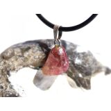 Turmalin rosa (Rubellit) Trommelstein Anhänger Öse Schmuckdose - Rarität - ca. 1,8 cm x 1 cm x 1 cm