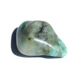 Smaragd XXL Trommelstein / Handschmeichler (Beryll) - Rarität - ca. 4,1 cm x 2,7 cm x 1,9 cm