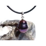 Perle (Süßwasserperle) dark purple /...