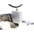 Ulexit (TV-Stein) Trommelstein Anhänger Öse - ca. 2,5 cm x 1,6 cm x 1 cm - Sonderpreis wg. Makel -