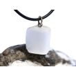 Ulexit (TV-Stein) Trommelstein Anhänger Öse - ca. 2,5 cm x 1,6 cm x 1 cm - Sonderpreis wg. Makel -