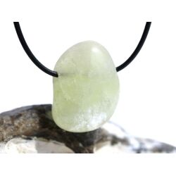 Schwefelquarz Trommelstein gebohrt - Sonderqualität - Rarität - ca. 3 cm x 2,2 cm x 1,2 cm