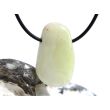Schwefelquarz Trommelstein gebohrt - Rarität - ca. 3,4 cm x 2 cm x 1 cm