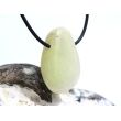Schwefelquarz Trommelstein gebohrt - Rarität - ca. 3,4 cm x 2 cm x 1 cm