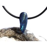 Azurit-Malachit natur Schmuckstein / Scheibenstein gebohrt - Handarbeit - Rarität - Sonderqualität - ca. 2 cm x 0,8 cm x 0,4 cm