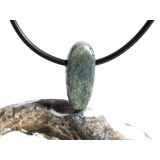 Azurit-Malachit natur Schmuckstein / Scheibenstein gebohrt - Handarbeit - Rarität - Sonderqualität - ca. 2,1 cm x 0,9 cm x 0,6 cm