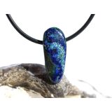 Azurit-Malachit natur Schmuckstein / Scheibenstein gebohrt - Handarbeit - Rarität - Sonderqualität - ca. 2,4 cm x 1 cm x 0,7 cm