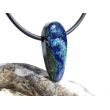 Azurit-Malachit natur Schmuckstein / Scheibenstein gebohrt - Handarbeit - Rarität - Sonderqualität - ca. 2,4 cm x 1 cm x 0,7 cm