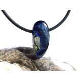 Azurit-Malachit natur Schmuckstein / Scheibenstein gebohrt - Handarbeit - Rarität - Sonderqualität - ca. 2,2 cm x 1 cm x 0,6 cm