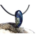 Azurit-Malachit natur Schmuckstein / Scheibenstein gebohrt - Handarbeit - Rarität - Sonderqualität - ca. 2,2 cm x 1 cm x 0,6 cm