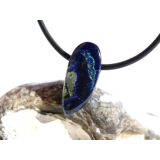 Azurit-Malachit natur Schmuckstein / Scheibenstein gebohrt - Handarbeit - Rarität - Sonderqualität - ca. 2,2 cm x 1 cm x 0,6 cm