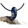 Azurit-Malachit natur Schmuckstein / Scheibenstein gebohrt - Handarbeit - Rarität - Sonderqualität - ca. 2,2 cm x 1 cm x 0,6 cm