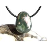 Ozeanachat Trommelstein gebohrt (Ozeanchalcedon /...