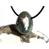 Ozeanachat Trommelstein gebohrt (Ozeanchalcedon / Ozeanjaspis) - schöne Qualität - ca. 2,3 cm x 1,8 cm x 1,4 cm