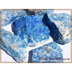 Lapislazuli / Flecklapis Wassersteine-Sonderqualitt / Rohsteine extra angetrommelt - ca. 50 g (GKS)