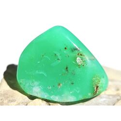 Chrysopras Trommelstein - Sonderqualitt - ca. 2,5 cm x 2,1 cm x 1,1 cm (Fairer Handel / GKS)