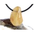 Citrin (gebr.) Trommelstein gebohrt - ca. 2,5 cm x 1,7 cm x 1,4 cm
