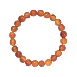 Karneol Armband / Kugelarmband orange - Sonderqualitt - Kugeln 8 mm (Carneol) (gebr.) - ca. 18-19 cm