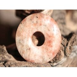 Sonnenstein (Aventurin-Feldspat) Donut Edelstein 30 mm (5 mm stark)