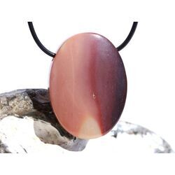 Mookait XXL Schmuckstein Cabochon / Scheibenstein gebohrt - Sonderqualit�t - ca. 4,1 cm x 3 cm x 1 cm