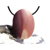 Mookait XXL Schmuckstein Cabochon / Scheibenstein gebohrt...