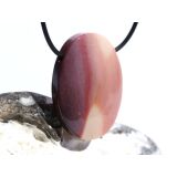 Mookait XXL Schmuckstein Cabochon / Scheibenstein gebohrt...