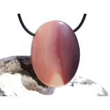 Mookait XXL Schmuckstein Cabochon / Scheibenstein gebohrt - Sonderqualität - ca. 4,1 cm x 3 cm x 1 cm