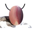 Mookait XXL Schmuckstein Cabochon / Scheibenstein gebohrt - Sonderqualität - ca. 4,1 cm x 3 cm x 1 cm