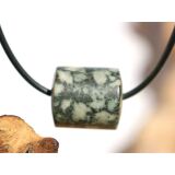 Chrysanthemenstein Schmuckstein Zylinder gebohrt -...