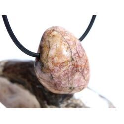 Erdbeerquarz Trommelstein gebohrt - Sonderqualit�t - ca. 2,8 cm x 2,2 cm x 1,4 cm