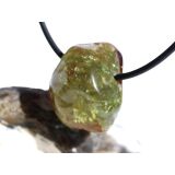 Grossular grün (Granat) Trommelstein gebohrt -...