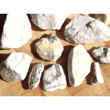 Dolomit mit Pyrit (Zuckerdolomit) Rohsteine extra angetrommelt - Sonderqualität - ca. 50 g - Restbestand -