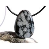 Schneeflockenobsidian Trommelstein / Scheibenstein...