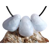 Calcit blau Trommelsteine gebohrt - ca. 2,5 - 3 cm / ca....