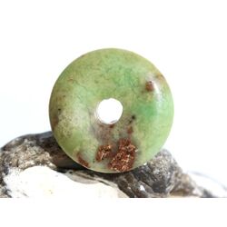 Chrysopras Donut Edelstein 25 mm (5 mm stark) - Rarit�t -