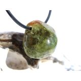Grossular grün (Granat) Trommelstein gebohrt -...