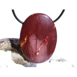 Mookait XXL Schmuckstein Cabochon / Scheibenstein gebohrt - Sonderqualität - ca. 4,1 cm x 3,1 cm x 1,1 cm