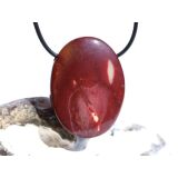 Mookait XXL Schmuckstein Cabochon / Scheibenstein gebohrt - Sonderqualität - ca. 4,1 cm x 3,1 cm x 1,1 cm