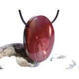 Mookait XXL Schmuckstein Cabochon / Scheibenstein gebohrt - Sonderqualität - ca. 4,1 cm x 3,1 cm x 1,1 cm