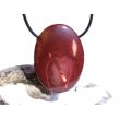 Mookait XXL Schmuckstein Cabochon / Scheibenstein gebohrt - Sonderqualität - ca. 4,1 cm x 3,1 cm x 1,1 cm