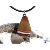 Sarder natur Schmuckstein / Scheibenstein - Anhänger Öse Schmuckdose - AA-Sonderqualität - ca. 2,8 cm x 1,5 cm x 0,8 cm