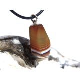Sarder natur Schmuckstein / Scheibenstein - Anhänger Öse Schmuckdose - AA-Sonderqualität - ca. 2,8 cm x 1,5 cm x 0,8 cm